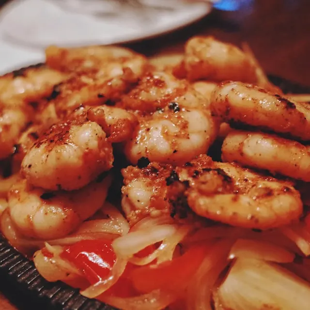 Langostinos con piña