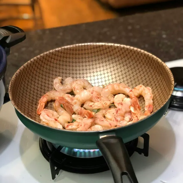Langostinos con verduras