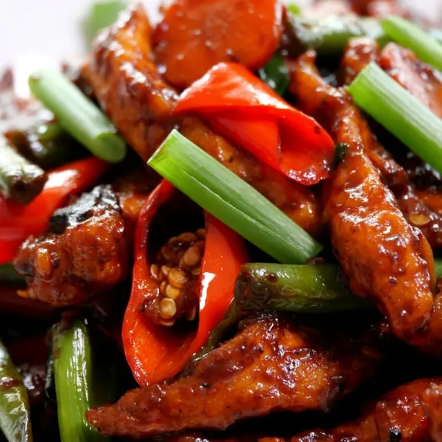Pollo con champignones